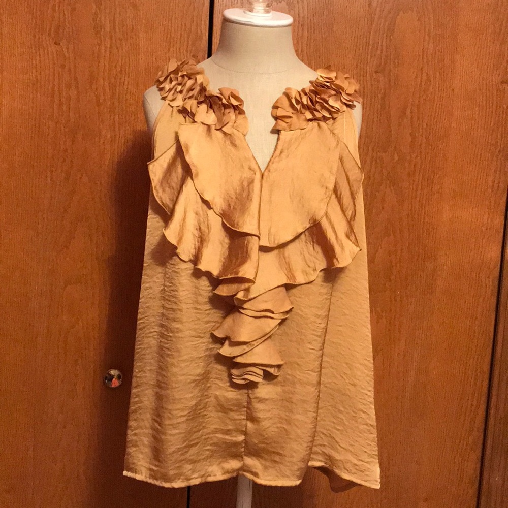 Dress Barn floral detail top sz L